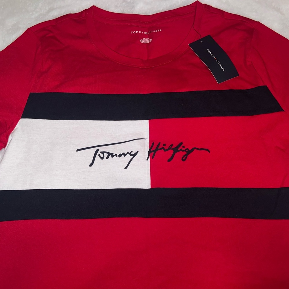 Tommy Hilfiger Red Tee SMALL - Picture 2 of 4